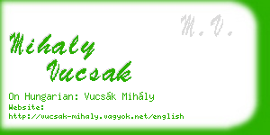 mihaly vucsak business card